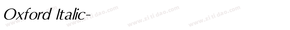 Oxford Italic字体转换